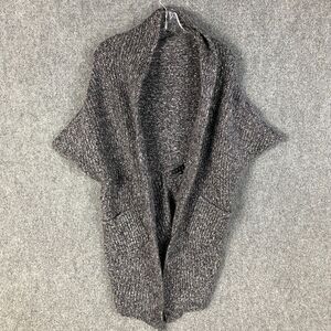 TCEC Cardigan Women's Small Medium S/M Knitted Gray Wool Blend Adults